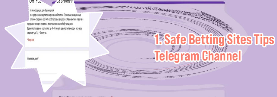 Safe betting tips telegram